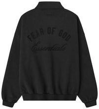 Load image into Gallery viewer, Fear of God Essentials Embroidered Classic Polo Sweatshirt 'Vintage Black'
