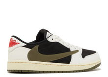 Load image into Gallery viewer, Jordan 1 Retro Low OG SP Travis Scott Olive (Used pair)