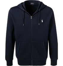 Load image into Gallery viewer, Polo Ralph Lauren Double Knit Full Zip Hoodie Navy