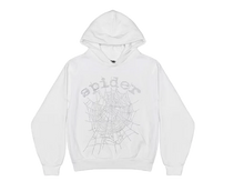 Afbeelding in Gallery-weergave laden, Sp5der OG Rhinestone Logo Hoodie White