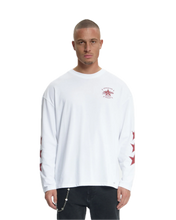 Afbeelding in Gallery-weergave laden, Croyez Rockstar Longsleeve T-Shirt | White/Cherry