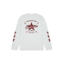 Afbeelding in Gallery-weergave laden, Croyez Rockstar Longsleeve T-Shirt | White/Cherry