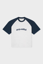 Load image into Gallery viewer, CELESTE RAGLAN BOXY TEE MELANGE GREY & NAVY