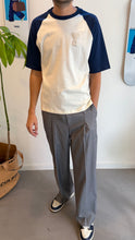 Load image into Gallery viewer, Ami Paris Patch Logo Contrast T-Shirt Navy Cream