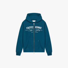 Load image into Gallery viewer, Croyez Art Gallery Zip Hoodie | Dark Teal
