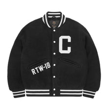 Load image into Gallery viewer, Corteiz Snake Wool Varsity Jacket Black