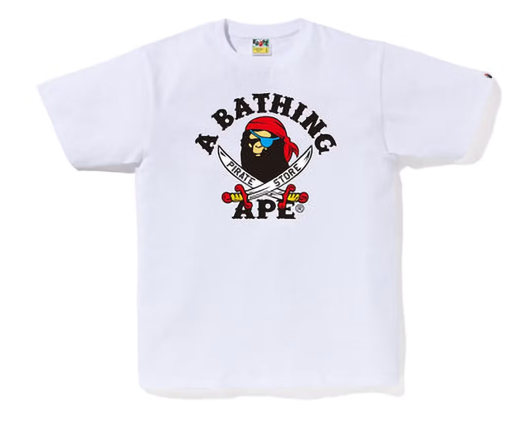 BAPE Ape Pirate Tee White – Dropdayz