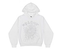 Afbeelding in Gallery-weergave laden, Sp5der OG Rhinestone Logo Hoodie White