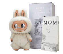Load image into Gallery viewer, Pop Mart The Monsters Labubu Zimomo Angel in Clouds Figure + Tote Bag