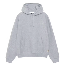 Load image into Gallery viewer, Stussy Fleece Raglan Hoodie Grey Heather