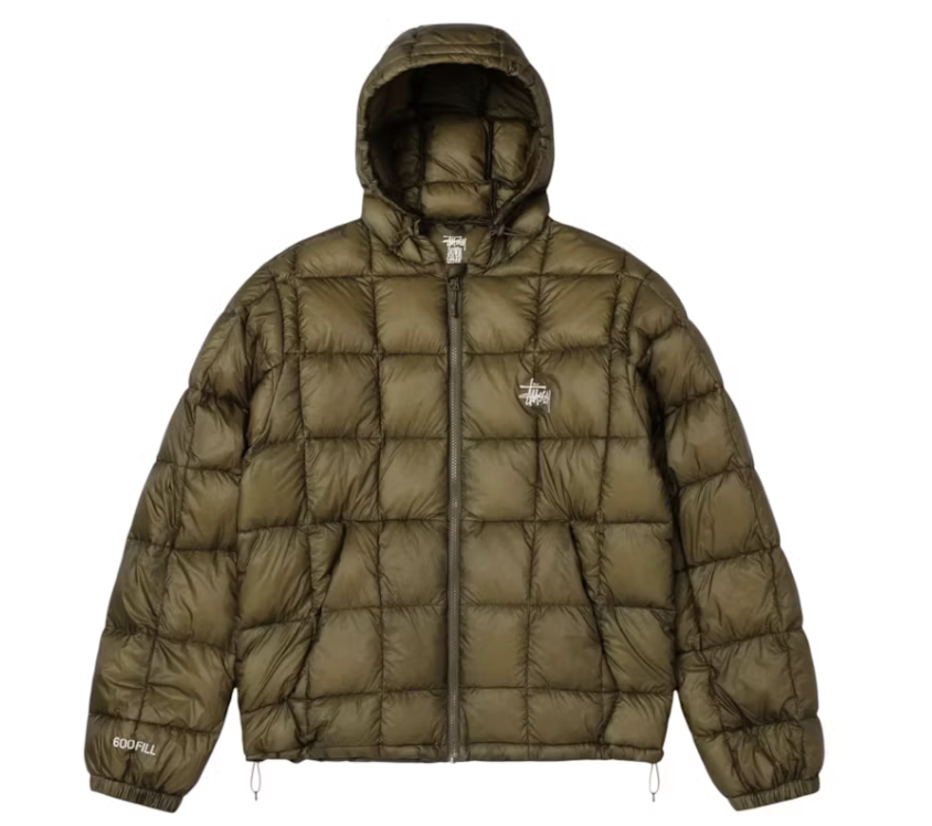 Stussy Midweight Hooded Puffer Olive – Dropdayz