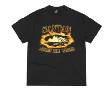 Afbeelding in Gallery-weergave laden, Corteiz Santan Alcatraz Tee Black/Orange Flame