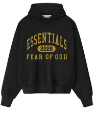 Afbeelding in Gallery-weergave laden, Fear of God Essentials Classic Fleece Hoodie Vintage Black