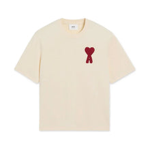 Load image into Gallery viewer, AMI Paris Cotton Ami de Coeur Patch T-Shirt Beige Red