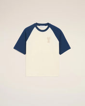 Load image into Gallery viewer, Ami Paris Patch Logo Contrast T-Shirt Navy Cream