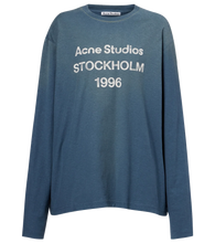 Afbeelding in Gallery-weergave laden, Acne Studios Logo distressed cotton-blend jersey T-shirt