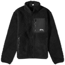 Afbeelding in Gallery-weergave laden, Stüssy Sherpa Reversible Fleece Jacket Black