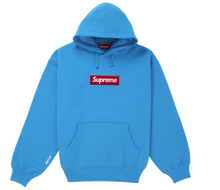 Afbeelding in Gallery-weergave laden, Supreme Box Logo Hooded Sweatshirt (FW25) Cyan