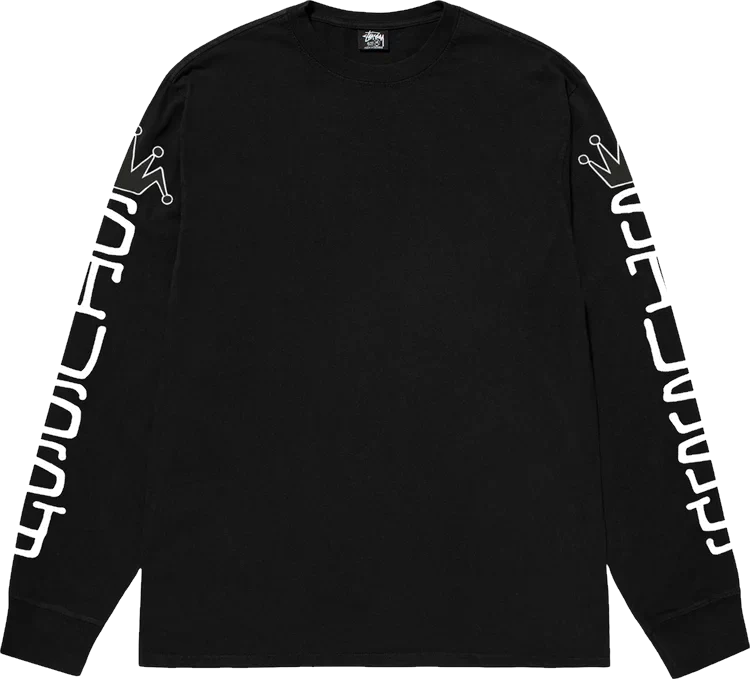 Stüssy Jumbo Long Sleeve Black – Dropdayz