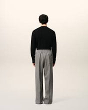 Load image into Gallery viewer, Ami Paris Grey Wool Herringebone Elasticed Trousers