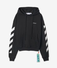 Load image into Gallery viewer, Off-white hoodie Diagonal Sleeve Black