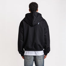 Load image into Gallery viewer, Rheborn Blurry Forever Or Never Zip Up Hoodie Black