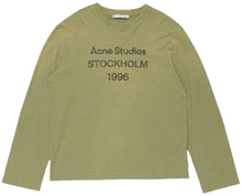 Load image into Gallery viewer, Acne Studios Logo 1996 Long-Sleeve T-Shirt 'Olive Green'
