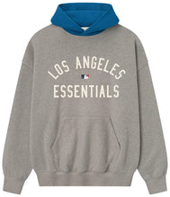 Load image into Gallery viewer, Fear of God Essentials Dodgers Sport Hoodie 'Concrete Heather/Blue Sapphire'
