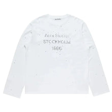Load image into Gallery viewer, Acne Studios Logo Long-Sleeve Crewneck T-Shirt 'Optic White'
