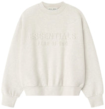 Load image into Gallery viewer, Fear of God Essentials Embossed Classic Crewneck Sweatshirt 'Oatmeal Heather'
