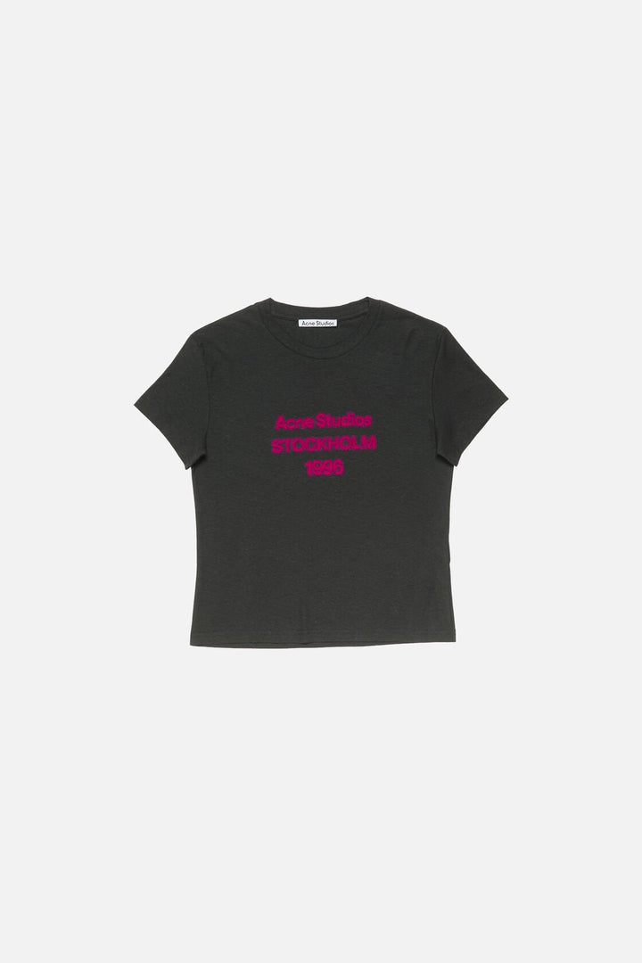 Acne Studios Logo T-Shirt Black Pink (Thight Fit)