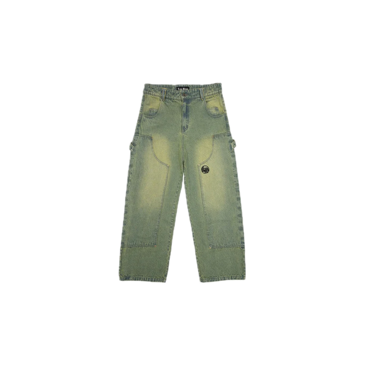 LostBoys Archive Baggy Carpenter Acid Washed Green Jeans