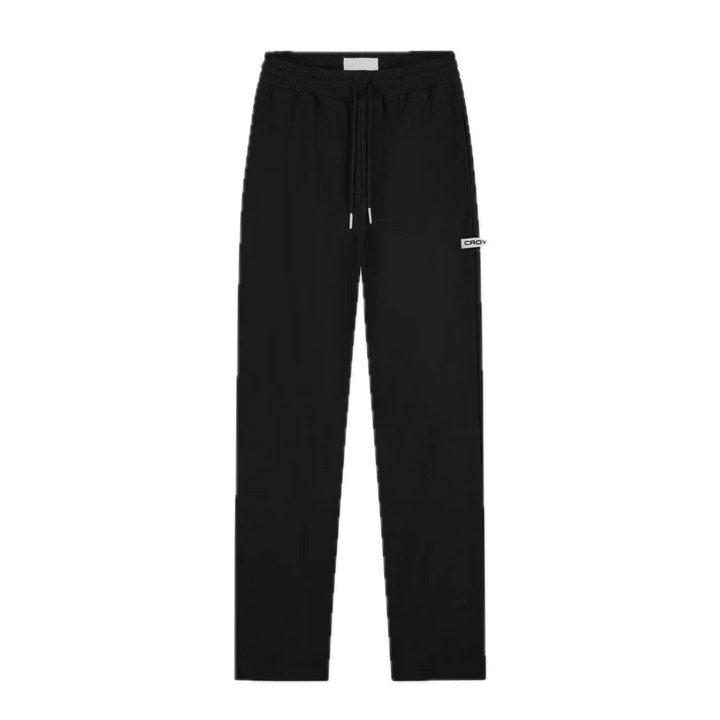 Croyez Plisse Straight Leg Pants | Black