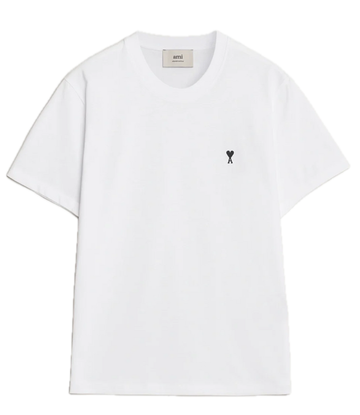 Ami Paris Contrast Heart Logo T-Shirt White