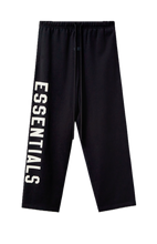 Afbeelding in Gallery-weergave laden, Fear of God ESSENTIALS Jet Black Lounge Fleece Baggy Sweatpants
