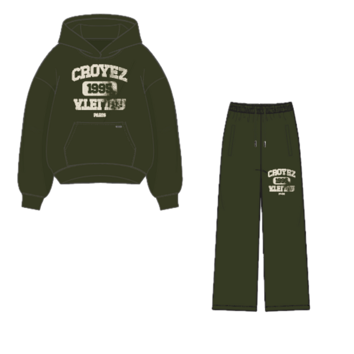 Croyez Heavyweight College Relaxed Set Dark Green