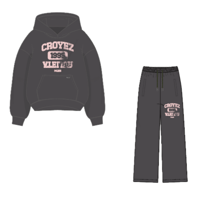 Croyez Heavyweight College Relaxed Set Vintage Purple