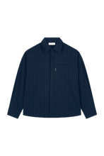Afbeelding in Gallery-weergave laden, Equalité PINSTRIPE OVERSIZED SHIRT DARK NAVY
