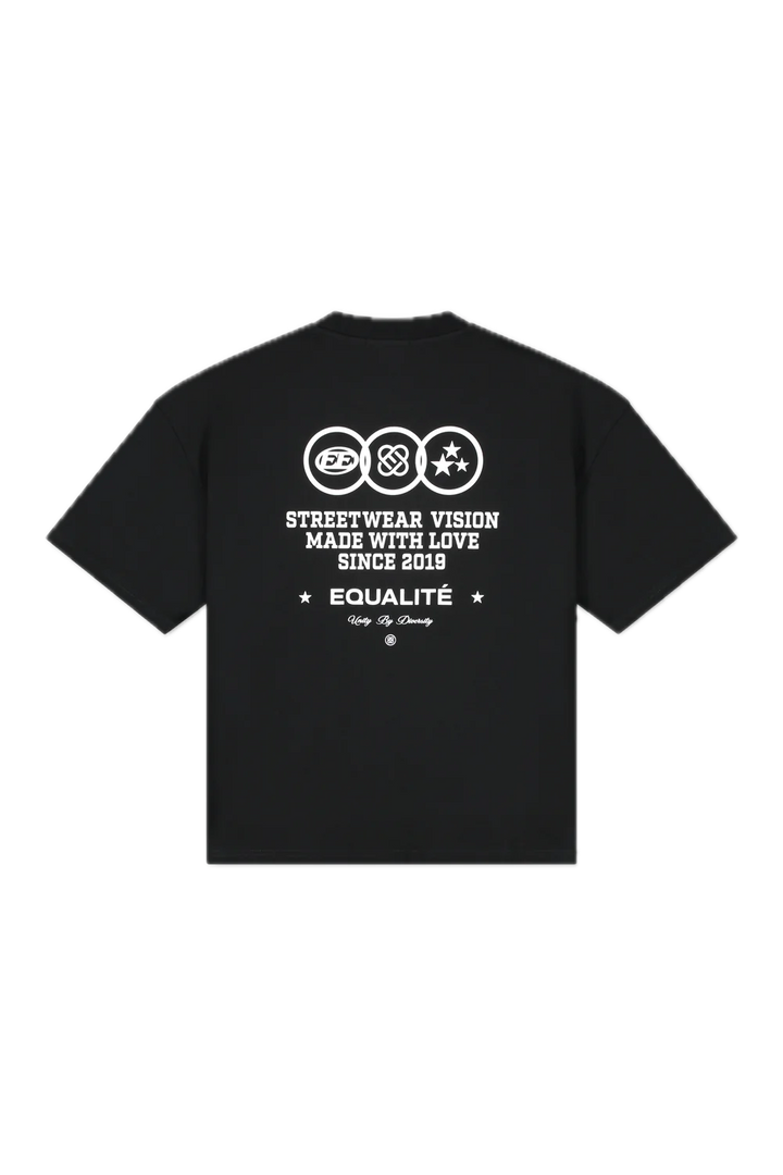 Equalité UNIVERSE BOXY TEE BLACK