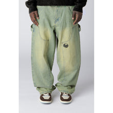 Load image into Gallery viewer, LostBoys Archive Baggy Carpenter Acid Washed Green Jeans
