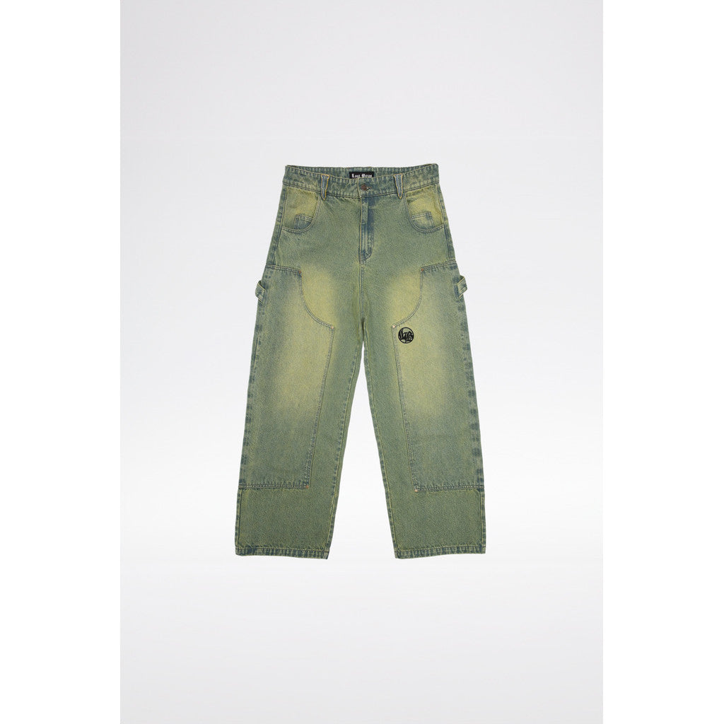 LostBoys Archive Baggy Carpenter Acid Washed Green Jeans