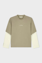 Load image into Gallery viewer, ETIENNE DOUBLE LAYER LONGSLEEVE TEE TAUPE
