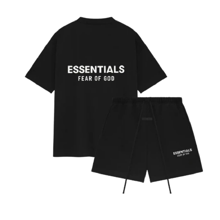 Fear Of God Essentials Jet Black SS25 Set
