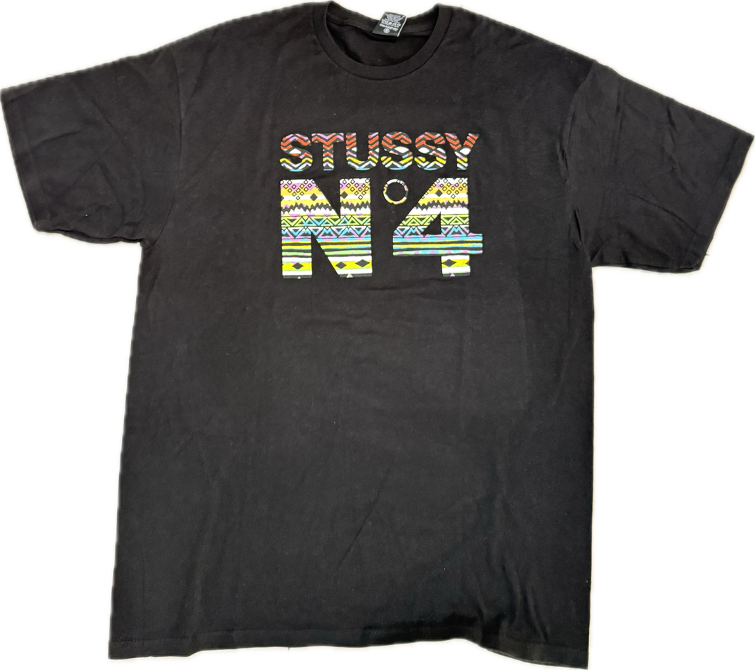 Stüssy N4 Multicolor Tee Black
