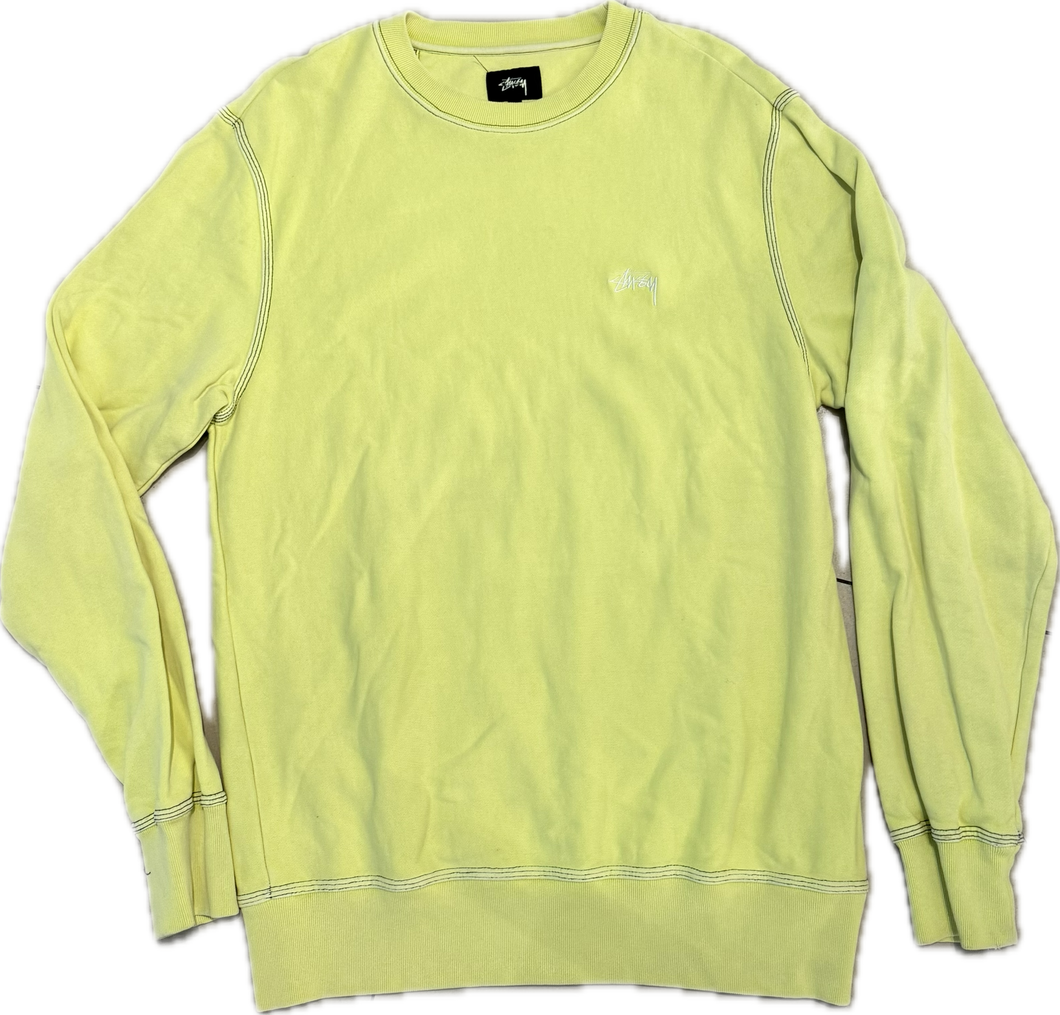 Stüssy Logo Crewneck Yellow