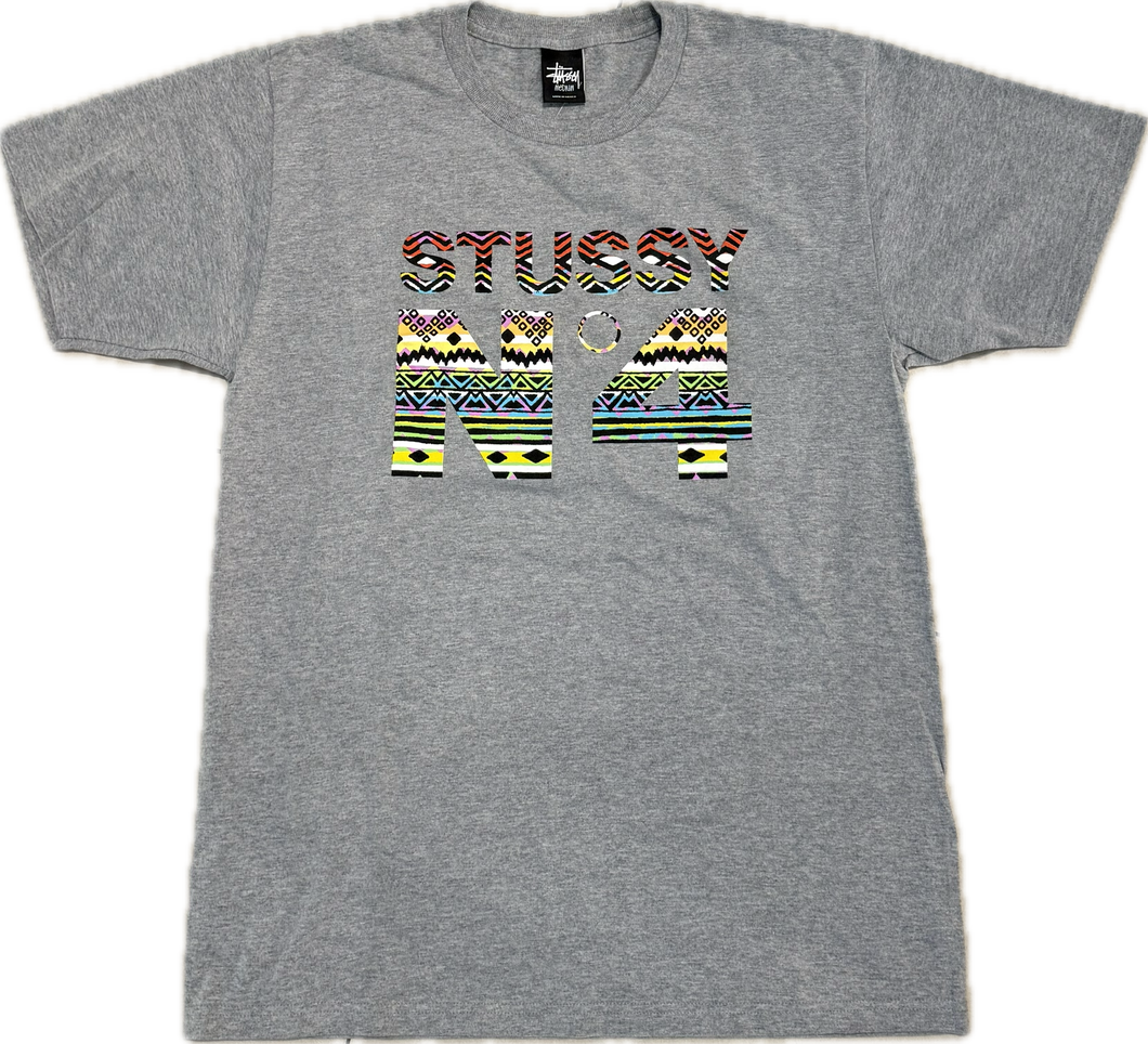 Stüssy N4 Multicolor Tee Heather Grey
