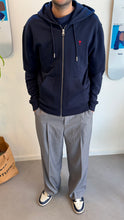 Load image into Gallery viewer, Ami paris Hoodie Zippe Ami De Coeur Rouge Bleu en Coton

