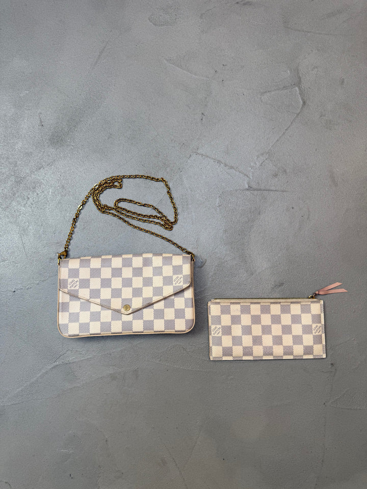 Louis Vuitton Felice Azure + Wallet