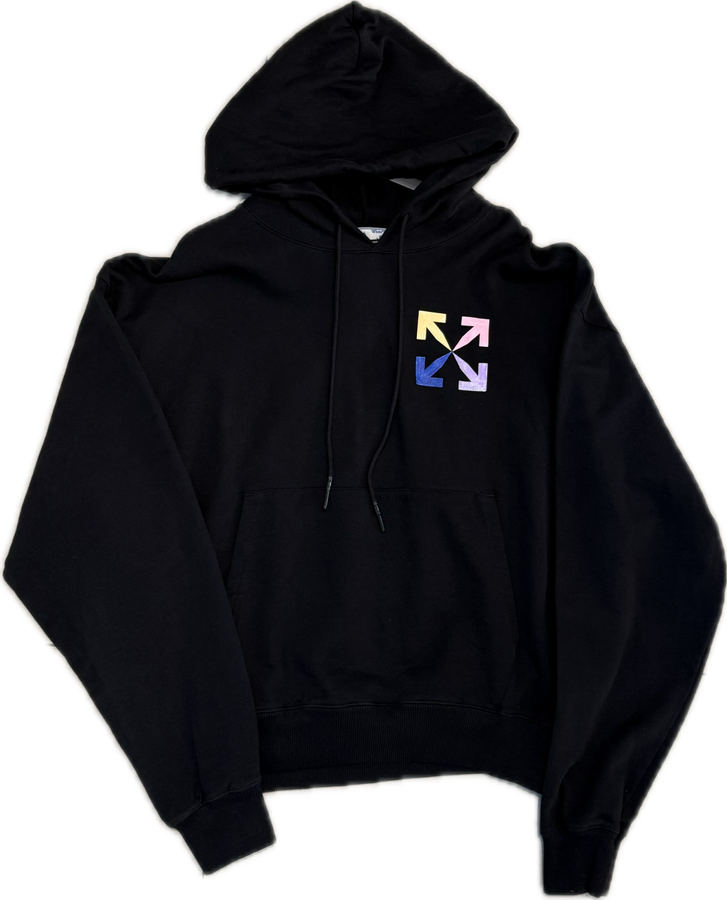 Off White Small Arrows Logo Hoodie Black