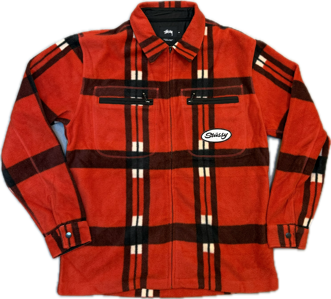 Stüssy Polar Fleece Jacket Dark Red